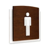 Men's Bathroom Sign: Wood & Acrylic — "Scandza" Design